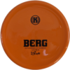 The Berg in K1 Soft Plastic from Kastaplast. The colour is orange with a black stamp.