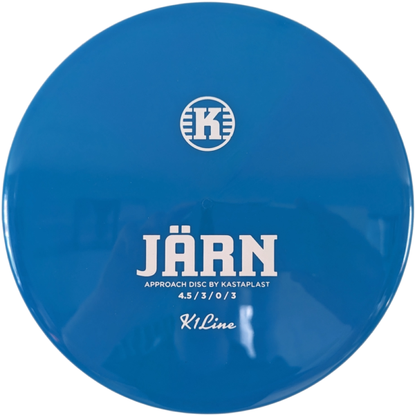 Jarn in K1 Plastic from Kastaplast. Colour is Dark blue with a white stamp.