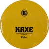 Kaxe in K1 Plastic from Kastaplast. The colour is yellow with a black stamp.