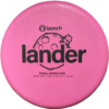 Lander in Omega plastic from Launch Disc Golf. Pink Colour