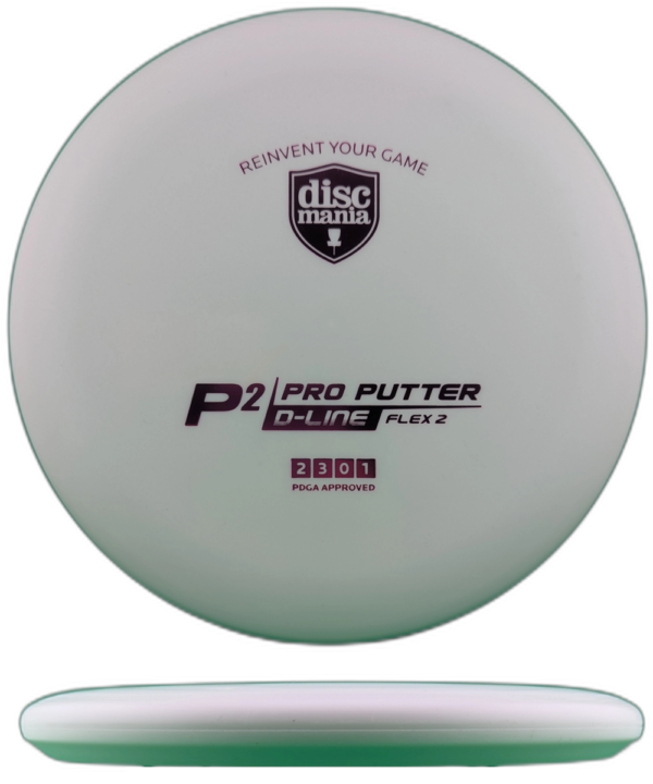 Discmania D-Line Flex 2 P2, White with Black/Red Stamp, 173g