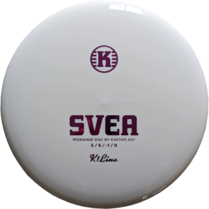 Svea in K1 Plastic from Kastaplast. The colour is white with a Pink stamp