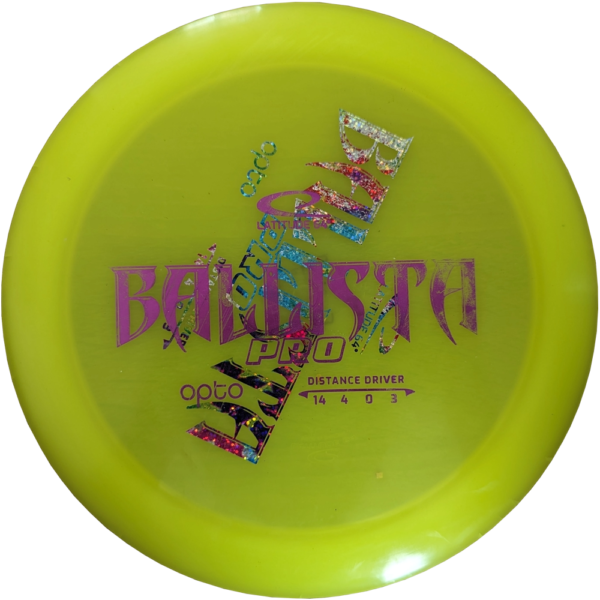Double stamp used 8/10 Ballista Pro in Opto. colour is yellow with a double stamp.