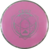 Crave in Fission Plastic from MVP. Colour is pink, with a silver stamp and a grey swirl rim.