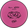 Ion in Electron plastic from MVP Discs. Colour is pink with a black stamp and rim.