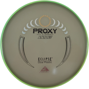 Proxy in Eclipse plastic from Axiom Discs. Colour is glow in the dark with a green rim.