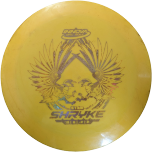 Used 7/10 star shryke from innova discs. yellow with silver stamp.