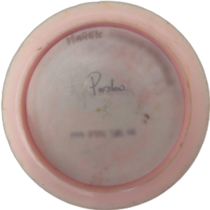 Star Tern from Innova. Back. Pink. Shows Several bits of faded ink.