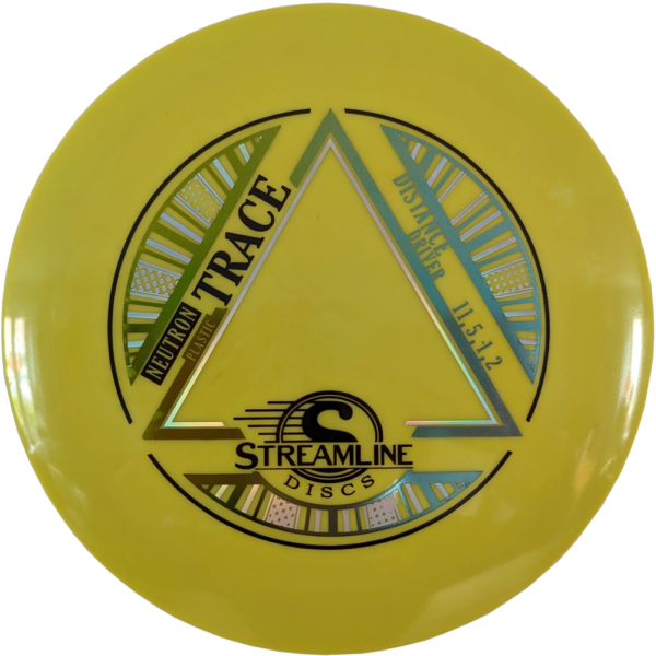 Trace in Neutron plastic from Streamline discs. Colour is yellow with a Silver and Green stamp.