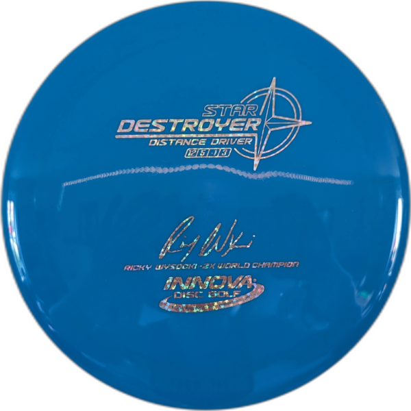 Star Destroyer from Innova. Colour is Blue with a Silver Stamp.