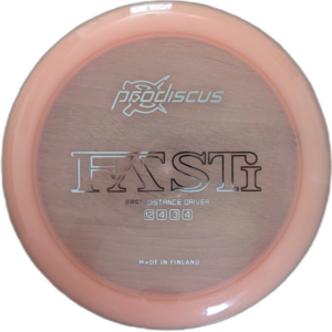 Premium FASTi from Prodiscus. colour is Pale Orange with a Silver stamp.