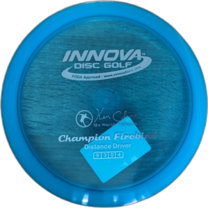 Champion Firebird from Innova. Colour is blue with silver stamp.
