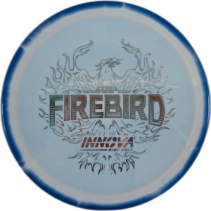 Halo Star Firebird from Innova. Colour is Light White centre, with a Blue rim and a Silver stamp.