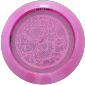 Z-Line Nuke from Discraft. Essex Open Signature Stamp. Colour is Pink with a White stamp. Minor ink on back.