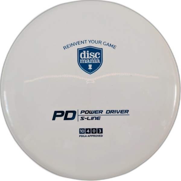 S-Line PD from Discmania. Colour is White with a Blue Stamp.