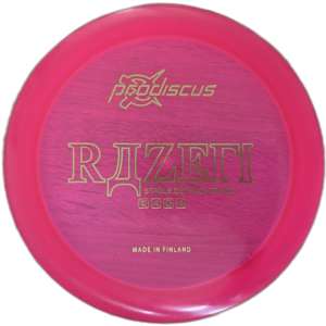 Premium Razeri from Prodiscus. Colour is Pink with a Gold stamp.