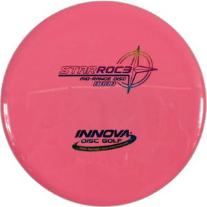 Star Roc3 from Innova. Colour is Pink with a Iridescent, Multi-coloured Stamp.