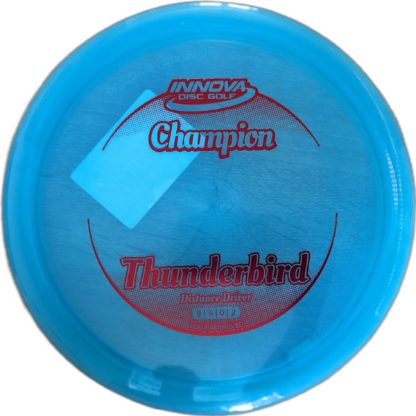 Champion thunderbird from innova. Blue with red stamp.