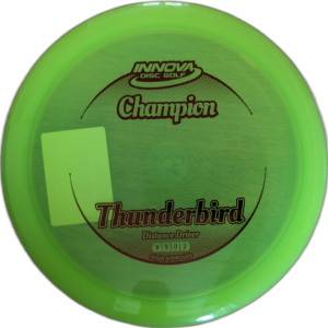 Champion thunderbird from innova. Green with red stamp.