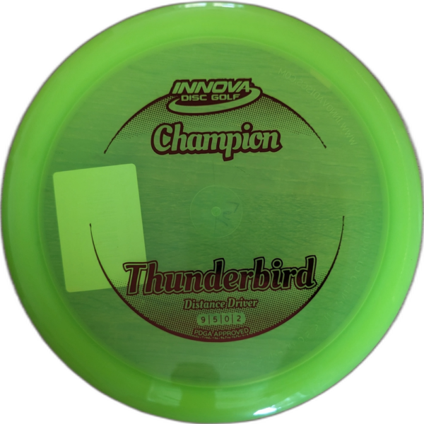 Champion thunderbird from innova. Green with red stamp.