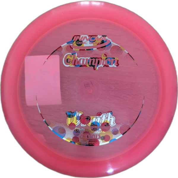Champion Wraith from Innova. Colour is Pink with poka dot stamp.