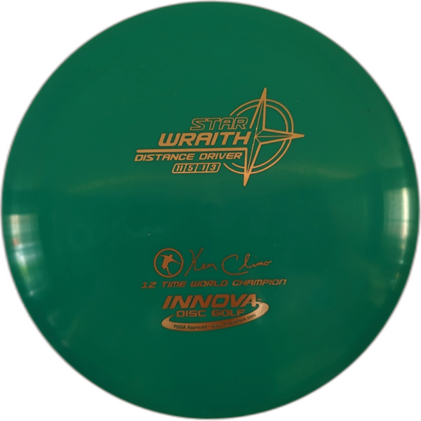 Star Wraith from Innova. Colour is Green with Gold Stamp.