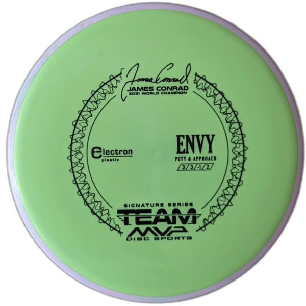 Envy in electron plastic from MVP. Colour is Light Green with a black stamp and a pastel rim.