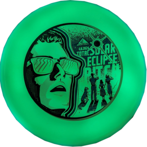 pitch total eclipse from axiom discs, green plate, blue rim.