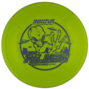 Star Alien from Innova. Colour is Yellow with Purple Stamp.