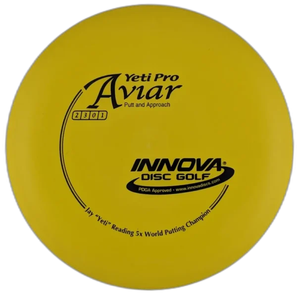 Yeti Pro Aviar from Innova. Colour is Yellow with a Black Stamp.