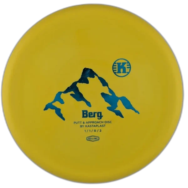 K3 Berg from Kastaplast. Yellow with Blue Stamp.