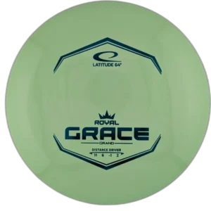 Grand Royal Grace from Latitude 64. Green with Teal Stamp.