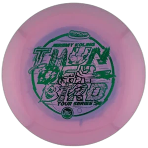 Jeremy Koling Tour Series Thunderbird from Innova. Pink and Purple with Green Stamp, 173-5g.