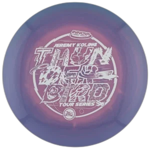Jeremy Koling Tour Series Thunderbird from Innova. Pink and Purple with White Stamp, 173-5g.