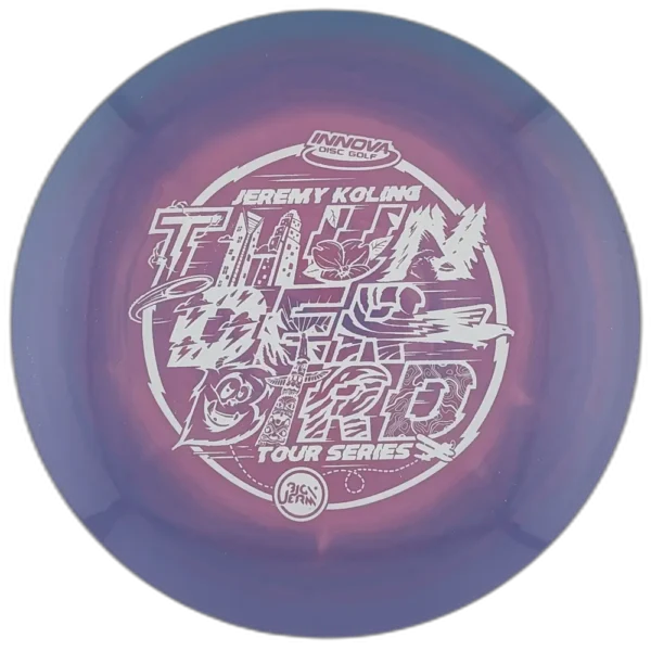 Jeremy Koling Tour Series Thunderbird from Innova. Pink and Purple with White Stamp, 173-5g.