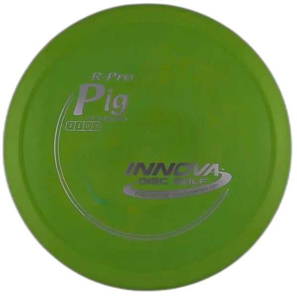 R-Pro Pig from Innova. Green with Silver Stamp.