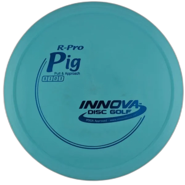 R-Pro Pig from Innova. Turquoise with Blue Stamp.