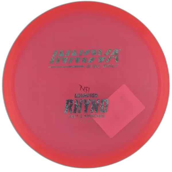 Champion Rhyno from Innova. Colour is pink with silver stamp.