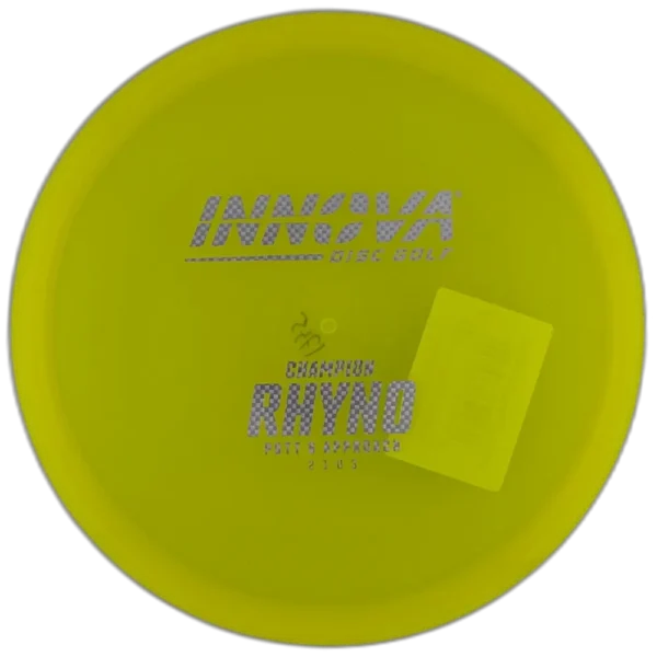 Champion Rhyno from Innova. Colour is yellow with silver stamp.