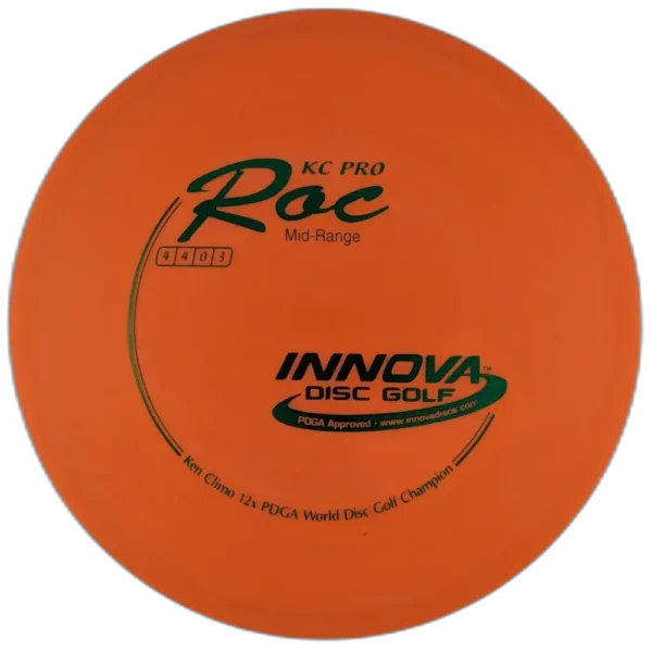 KC Pro Roc from Innova. Orange with Green Stamp.