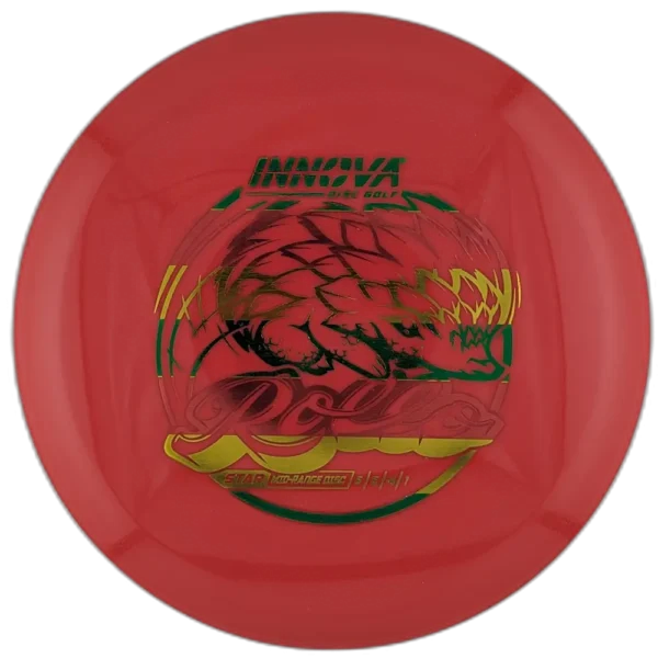 Star Rollo from Innova. Colour is Red with Multi-Coloured Stamp.