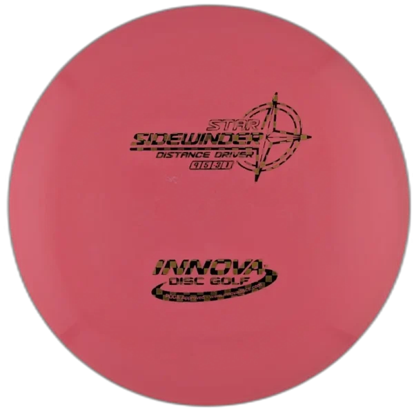 Star Sidewinder from Innova. Pink with Black and Gold Stamp.