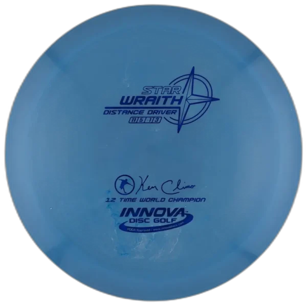 Star Wraith from Innova. Light Blue Swirl with Blue Stamp, 173-5g