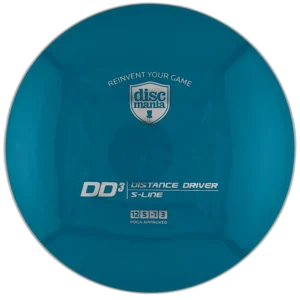 S-Line DD3 from Discmania. Teal with Silver Stamp, 175g.