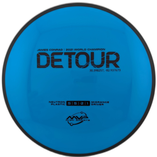 Neutron Detour from MVP, Blue with Black Stamp.