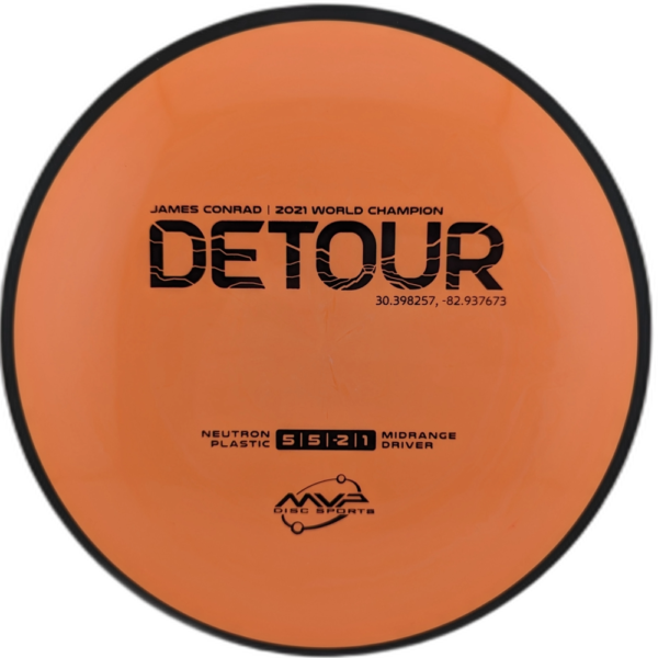 Neutron Detour from MVP, Orange with Black Stamp.