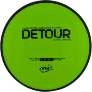 Neutron Detour from MVP, Neon Yellow with Black Stamp.