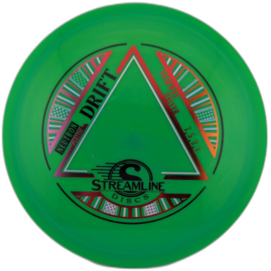 Neutron Drift from Streamline Discs. Colour is Green with a Red Stamp.