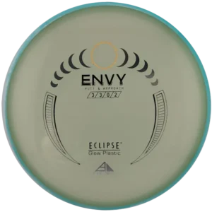 Eclipse Envy from Axiom Discs. Glow plastic with Turquoise Swirly Rim