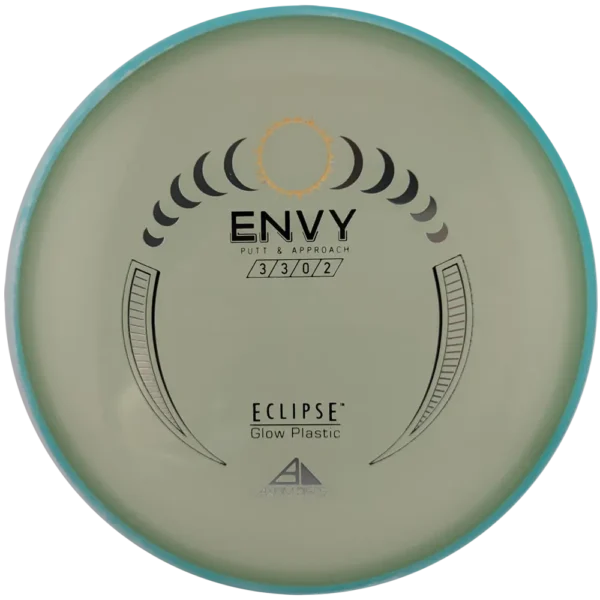 Eclipse Envy from Axiom Discs. Glow plastic with Turquoise Swirly Rim